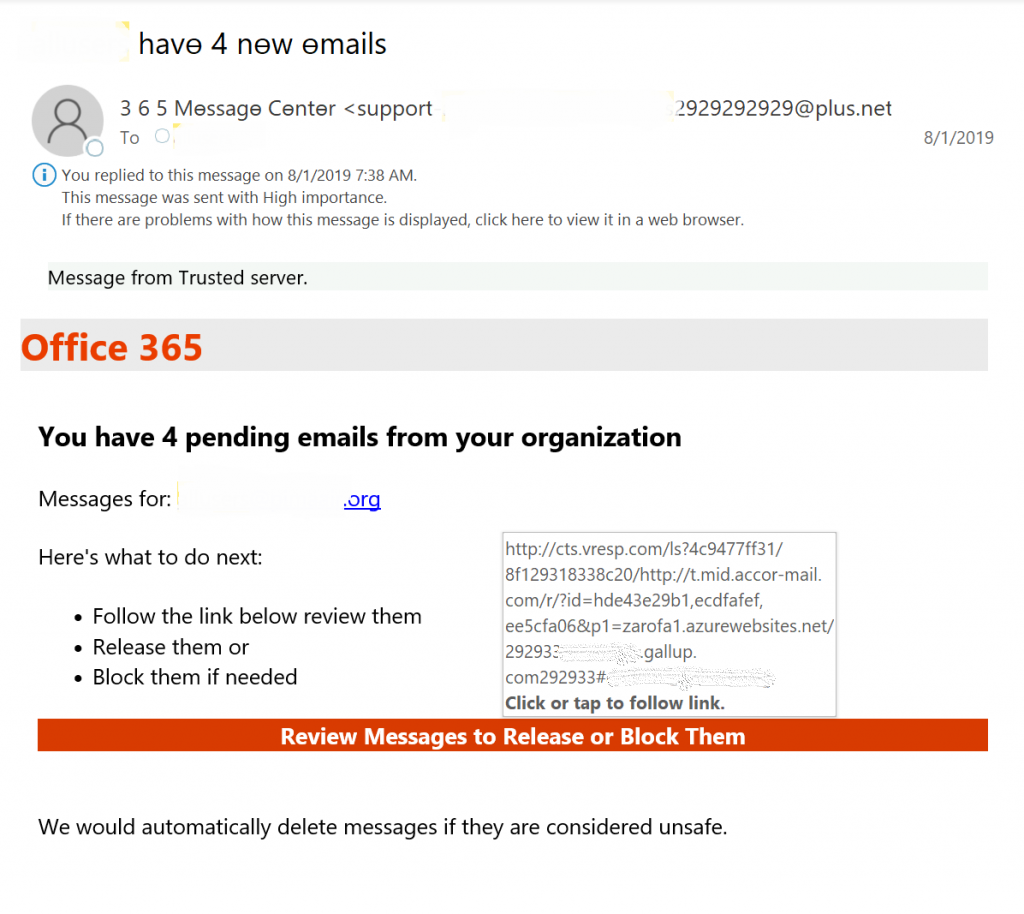 office 365 phishing